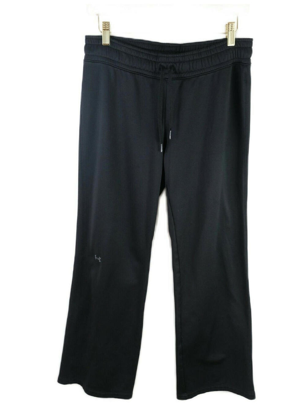 Under Armour Womens Semi Fitted Solid Black Boot Cut Active Pants S